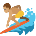 🏄🏽 person surfing: medium skin tone display on Facebook